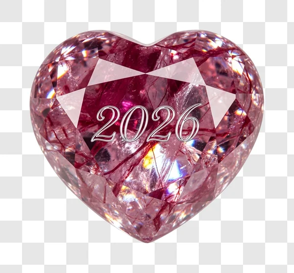 pink heart shaped diamond gemstone object