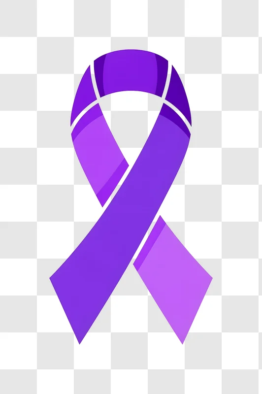 purple ribbon with gradient effect design