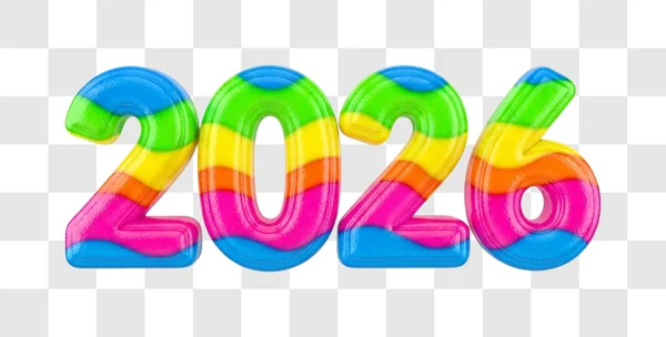 rainbow colorful 2026 numbers