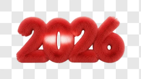 red 2026 number balloon decoration