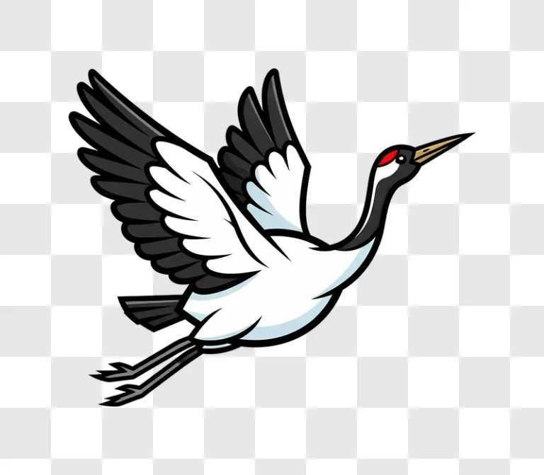 red crowned crane flying over