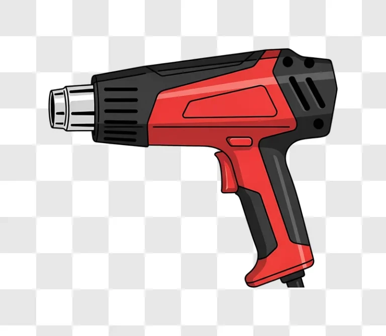 red heat gun tool illustration