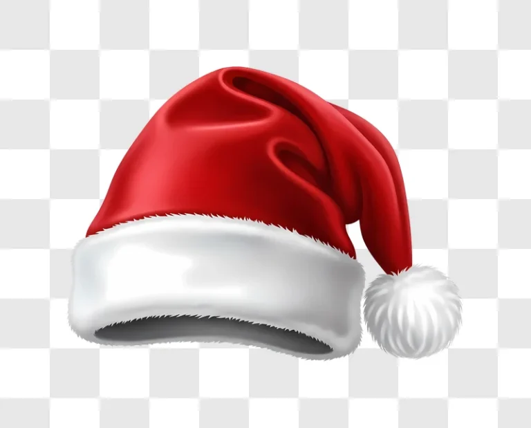 red santa hat with white fur trim