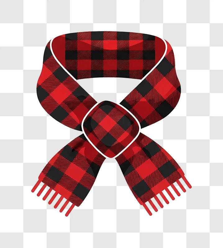 red and black plaid scarf