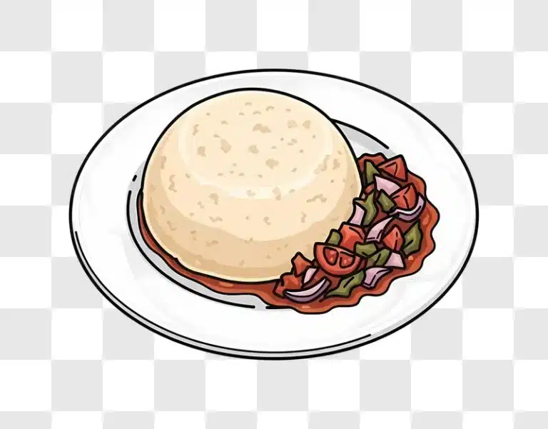 round bread with tomato onion salad on plate