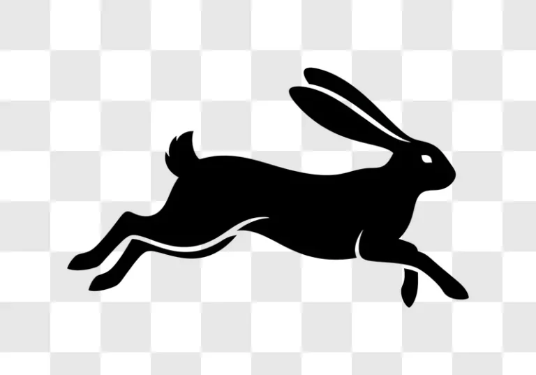 running rabbit outline