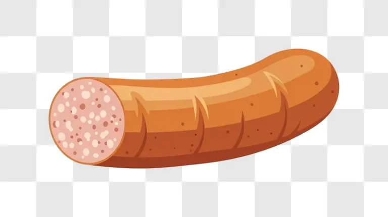 sausage slice on black background