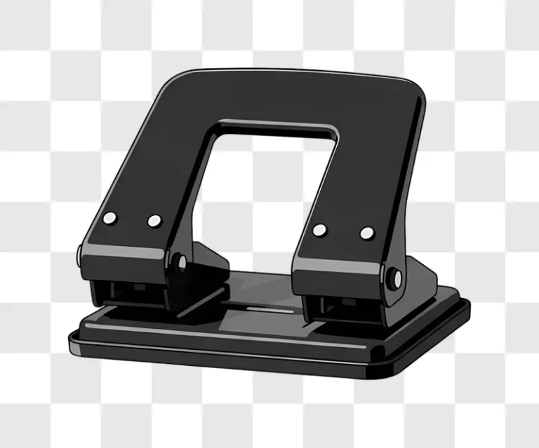 shiny black two hole paper puncher