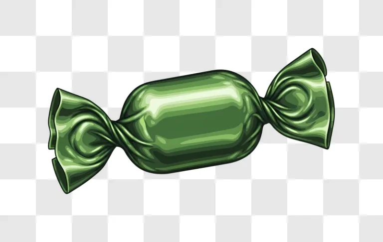 shiny green wrapped candy on dark green
