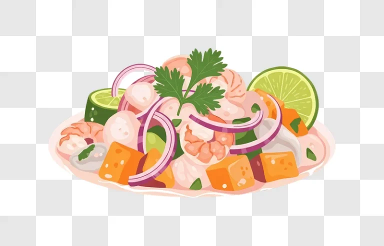 shrimp ceviche with lime and cilantro