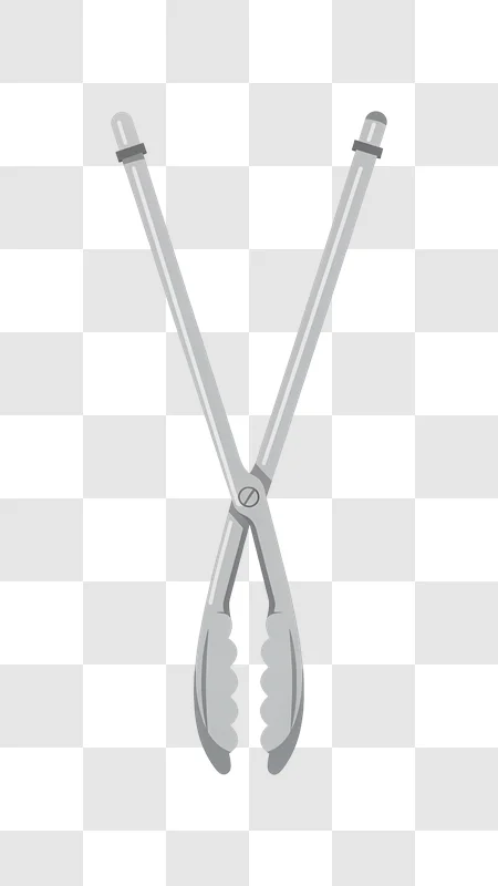silver kitchen tongs