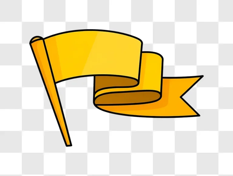 simple yellow banner flag