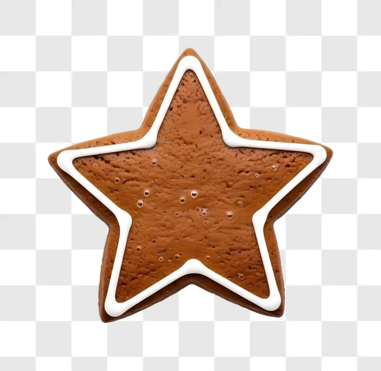 star shaped gingerbread cookie with white icing
