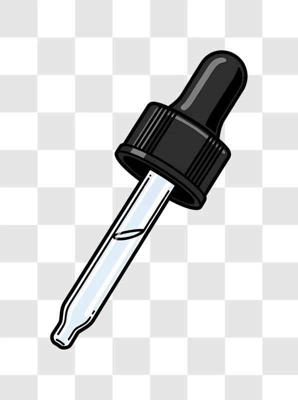 stylized dropper with liquid