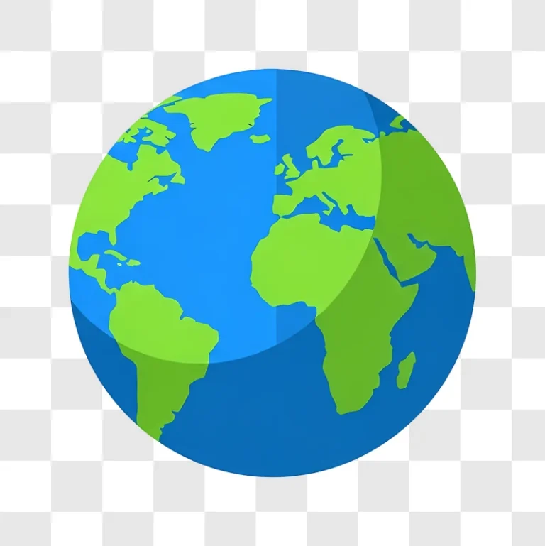 stylized earth globe with continents