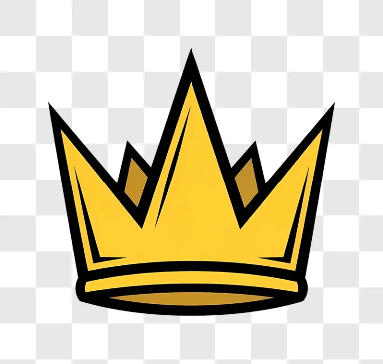 stylized golden crown on black background