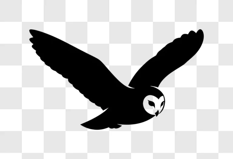stylized owl flying outline