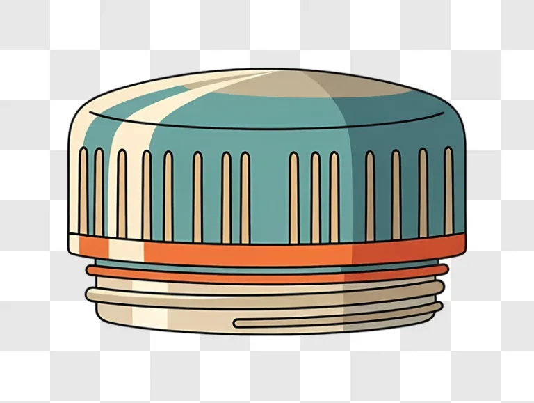 textured bottle cap with stripes