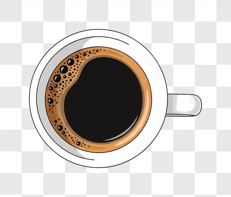 top view coffee cup bubbles