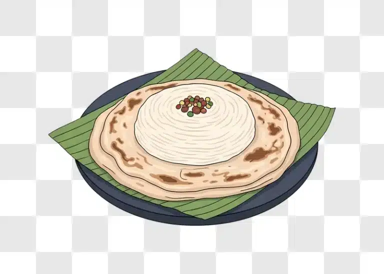 traditional indian food on banana leaf