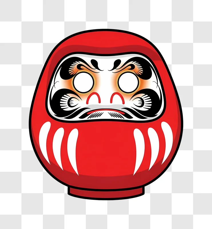 traditional red japanese daruma doll