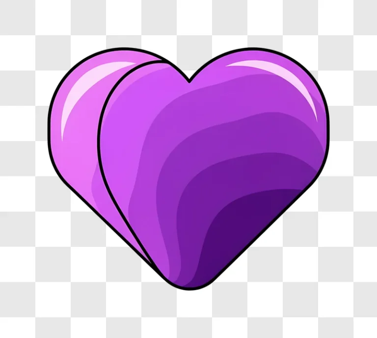 two tone purple heart with swirls