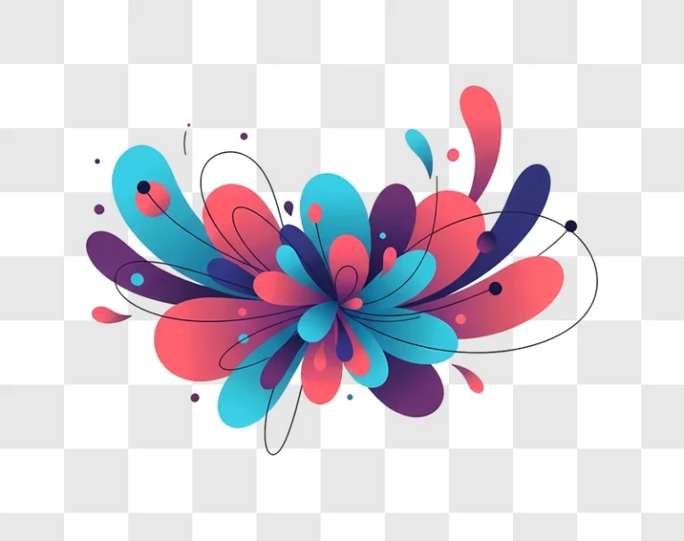 vibrant abstract floral bloom graphic