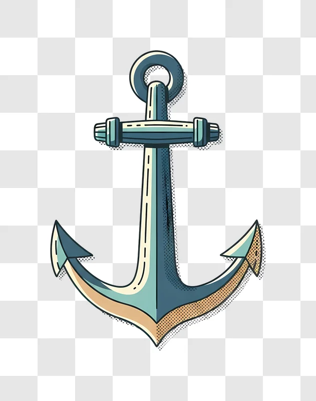vintage anchor nautical illustration