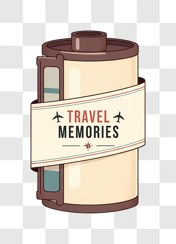 vintage film roll travel memories design