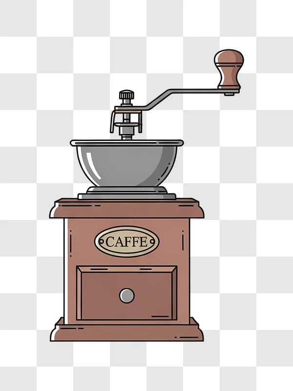 vintage manual coffee grinder on table