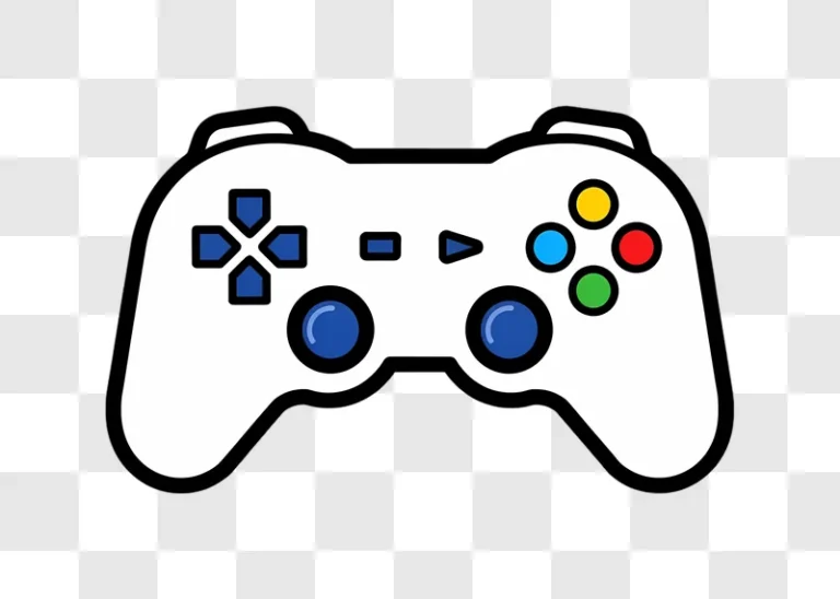 white gaming controller flat design icon  1