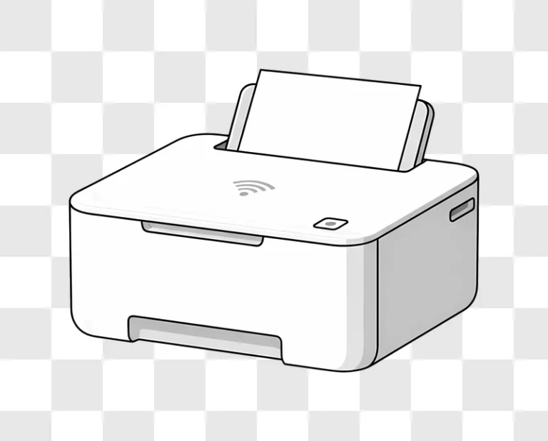 white wireless printer with paper