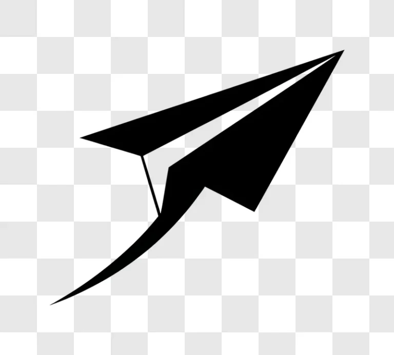 wireframe paper airplane flying on black