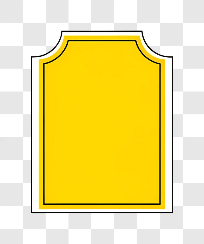 yellow bordered graphic design with white