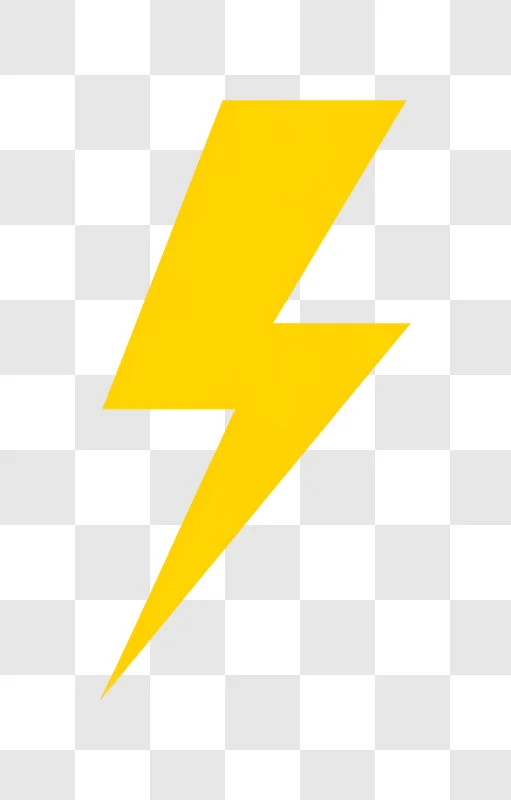 yellow lightning bolt icon on black