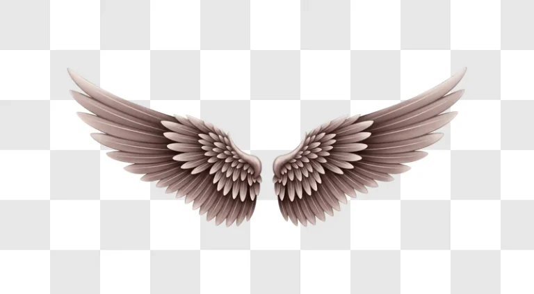 angel wings feathered beautiful isolated
