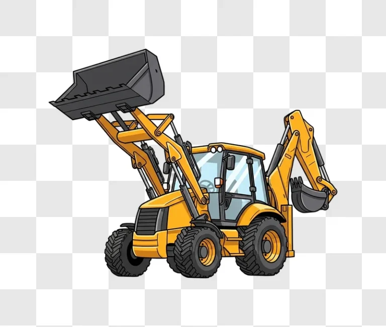 backhoe loader heavy machinery