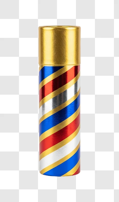 barber pole with colorful stripes