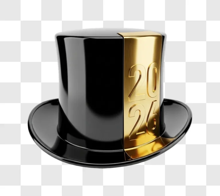black and gold top hat