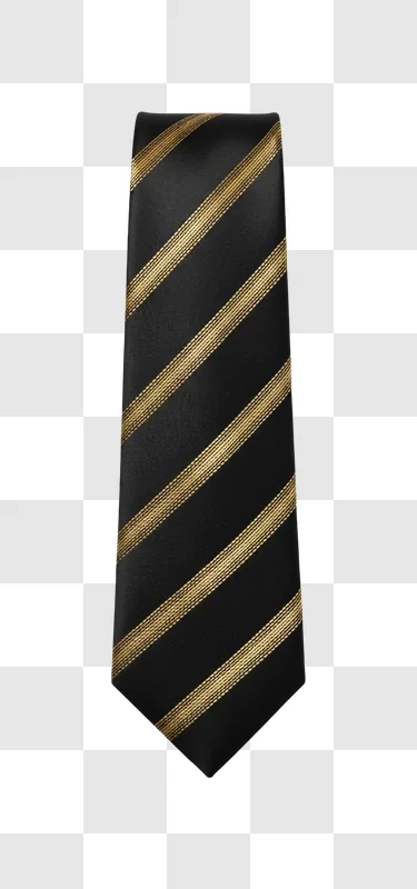 black necktie with diagonal stripes