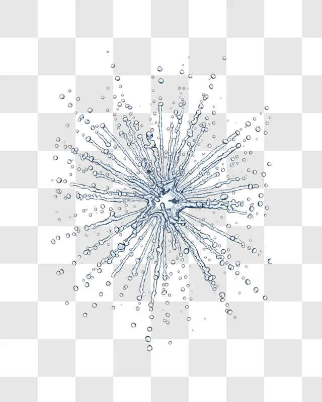 blue virus particles exploding outwards
