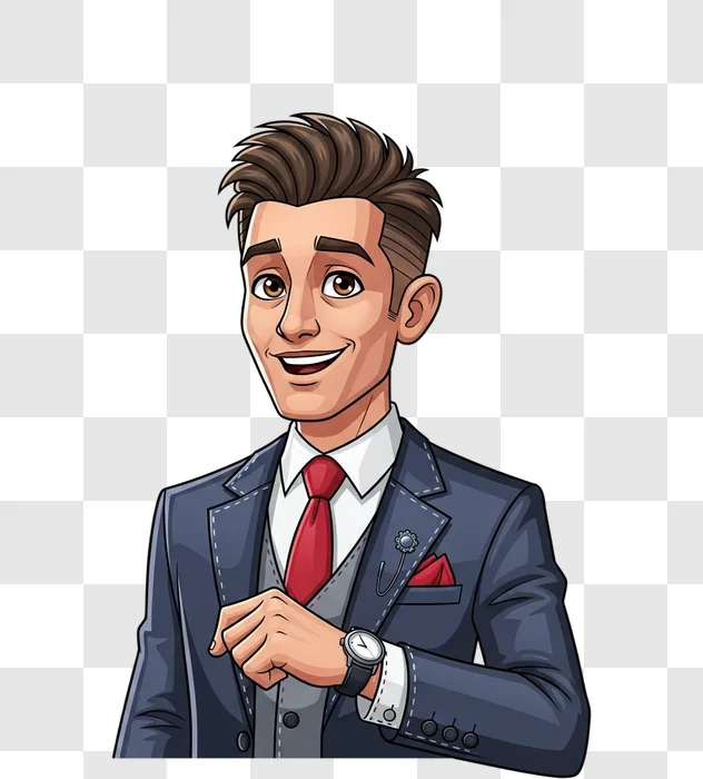 businessman in a suit smiling