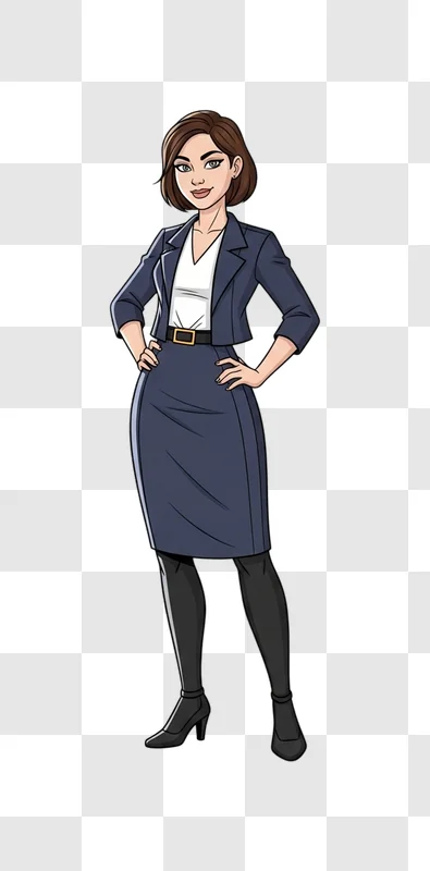 businesswoman in a blue suit