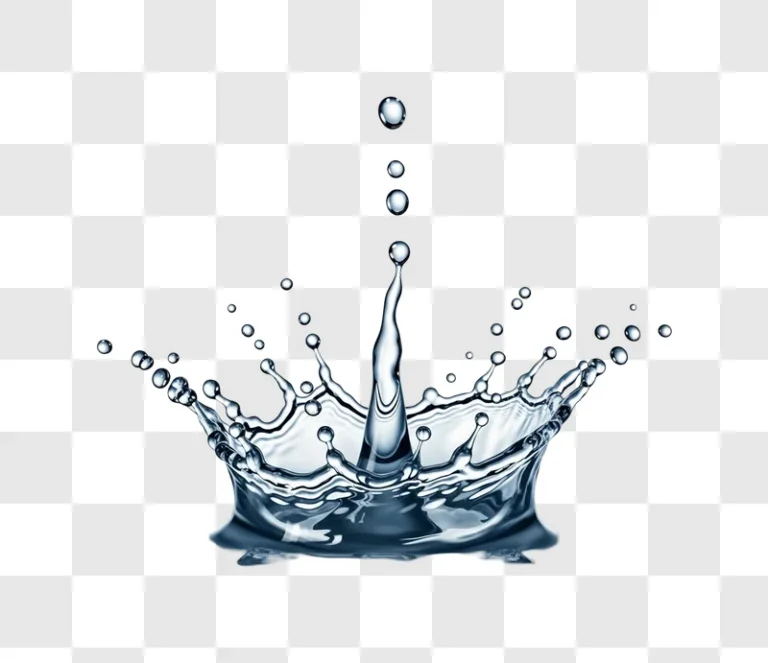 clear water crown splash with droplets