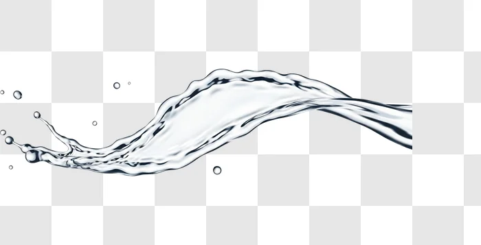 clear water splashing and flowing