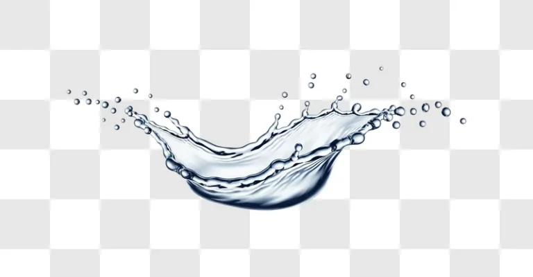 clear water splashing droplets isolated