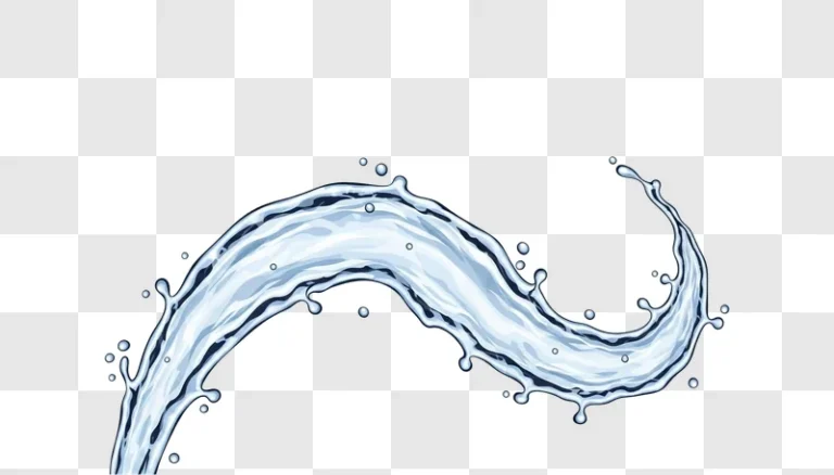 clear water splashing in air vector