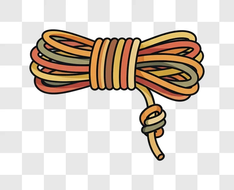 coiled rope with knot
