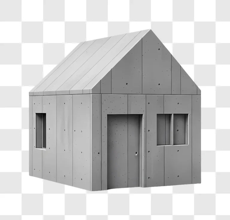 concrete house with simple design