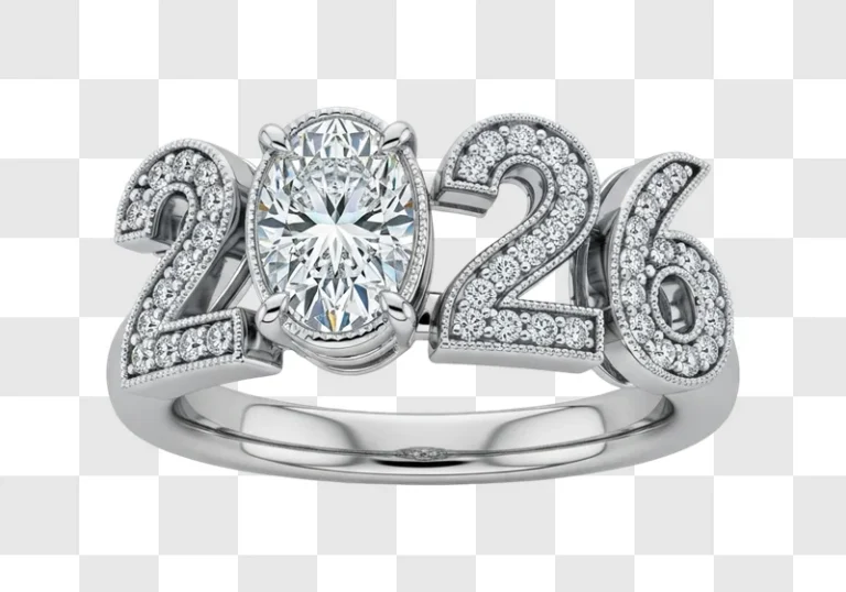 diamond ring with numbers and stones